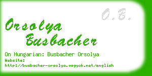 orsolya busbacher business card